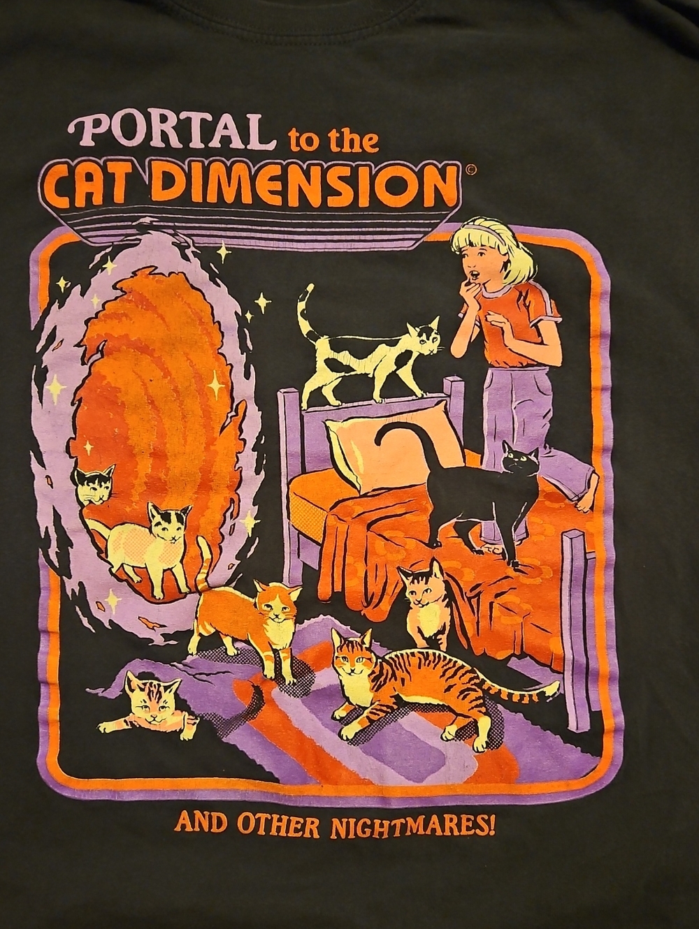 Steven Rhodes Portal To A Cat Dimension Shirt Size XL